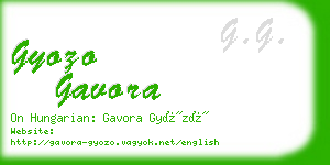 gyozo gavora business card